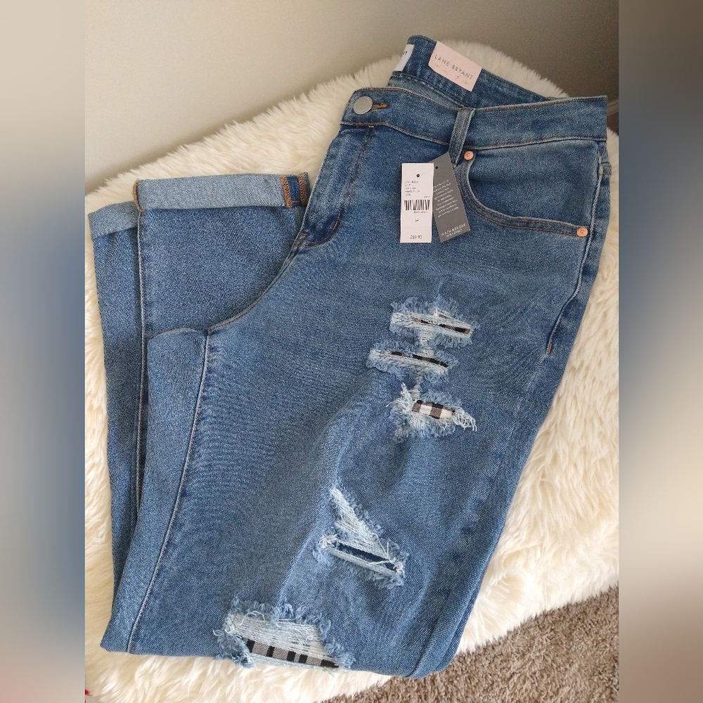 💙Lane Bryant Mid-Rise Signature Fit Boyfriend Blue Jeans Sz. 14💙 - Picture 11 of 11